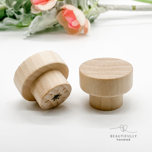 raw wooden drawer knobs 35mm 