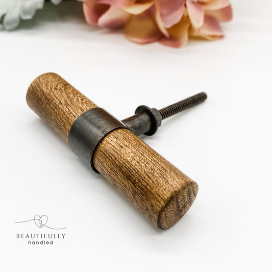 Mango timber handle T-bar pull